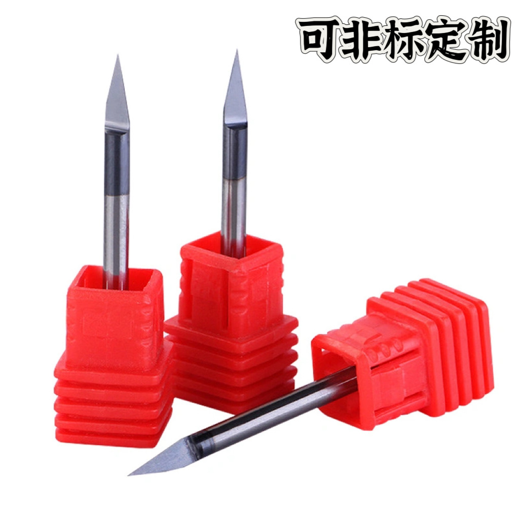 涂层尖刀金属刻字刀CNC数控精雕钨钢雕刻刀合金铣刀模具刀