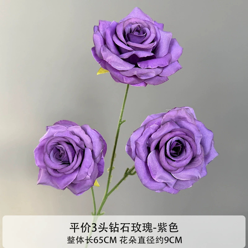 Diamante de 3 cabeças rosa-roxo