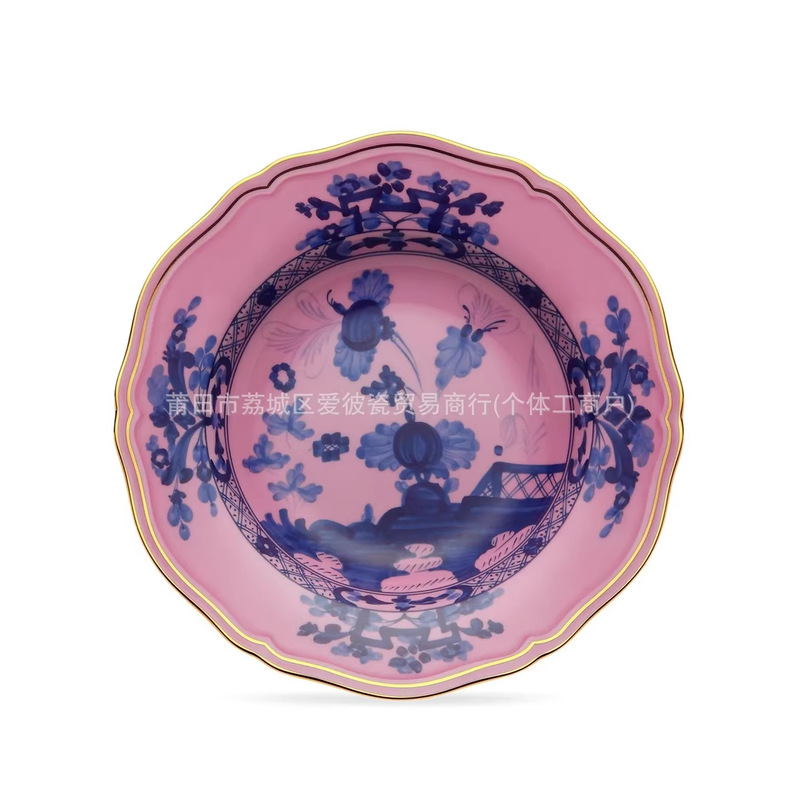 Cross-Border Italian Tableware Ceramic Dinner Plates, Large and Small Plates, Soup Plates, Deep Plates, Steak Plates, Breakfast Plates, Tableware Gift Box Set