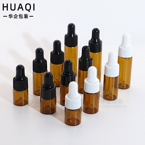Brown dropper essential oil bottle 1ml 2ml 3ml 4ml 5ml sample dispenser essence glass bottle blowing bottle