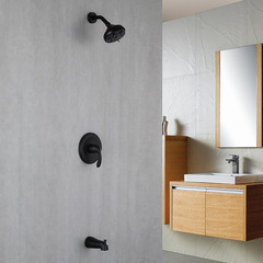 Cross-border full copper concealed installation US standard NPT threaded pressure balancing valve wall-mounted concealed shower head