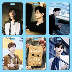 白敬亭卡套批發塑料滑蓋學生校牌飯卡胸牌小卡工作證卡套門禁公交