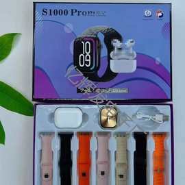 新品外贸热销款S1000promax智能手表蓝牙通话多款Ui界面7+2套装