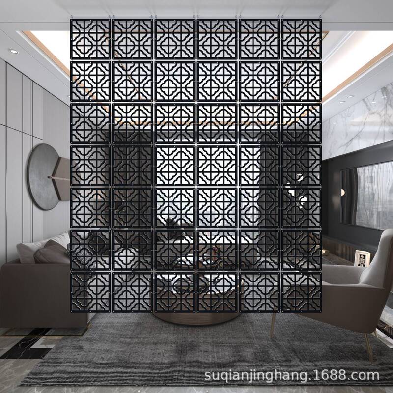 Hanging Screen Partition Fashion MDF Entrance Guest Restaurant Bedroom Hotel Simple Modern Chinese Hollow Screen