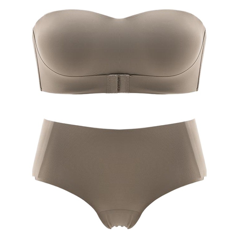 Original ropa interior sin tirantes de las mujeres pequeño pecho push up BRA WRAP tubo superior invisible antideslizante anti-exposición belleza espalda sujetador sin costuras