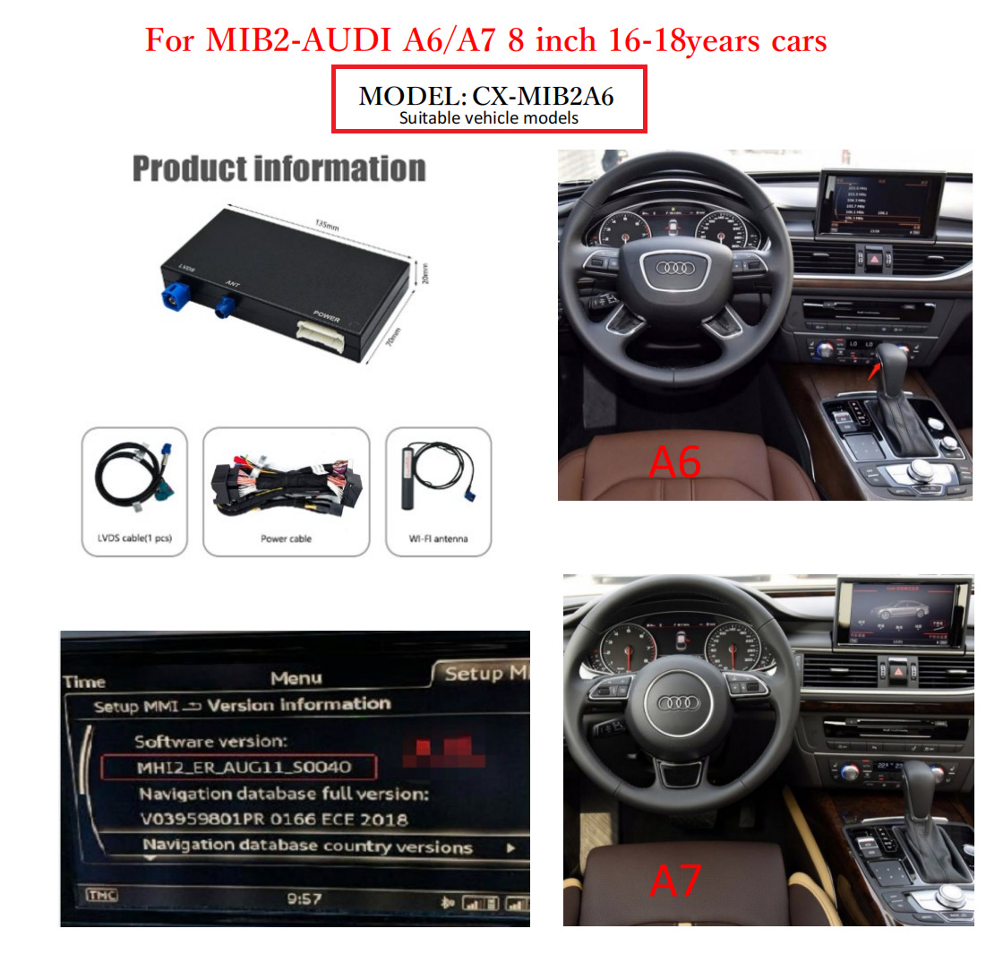 Suitable for Audi Wireless Carplay Module A1 A3 A4 A5 A6 A7 A8 Q1 Q2 Q3 Q5 Q7