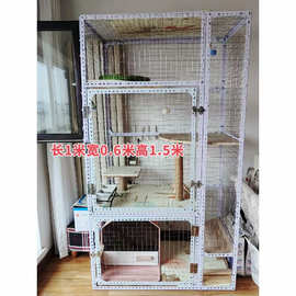 新款角钢角铁材料阳台猫笼猫别墅新款猫舍宠物笼家用笼子多层加厚