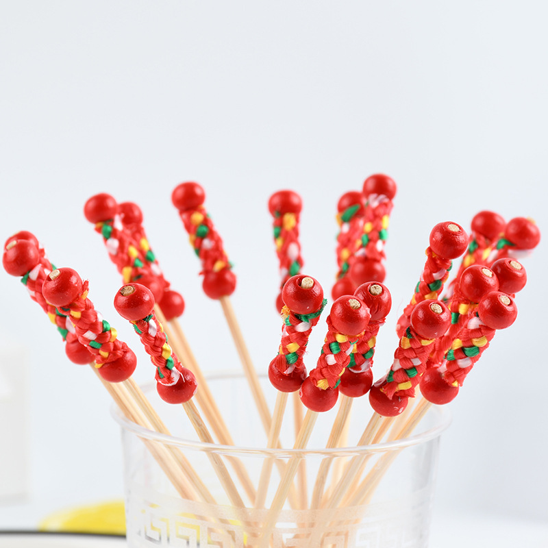 Mayorista pañales de fruta pañales de dientes azúcar calabaza pañales de fruta flor pañales de fruta decoración pañales de bambú hamburguesas string rojo string