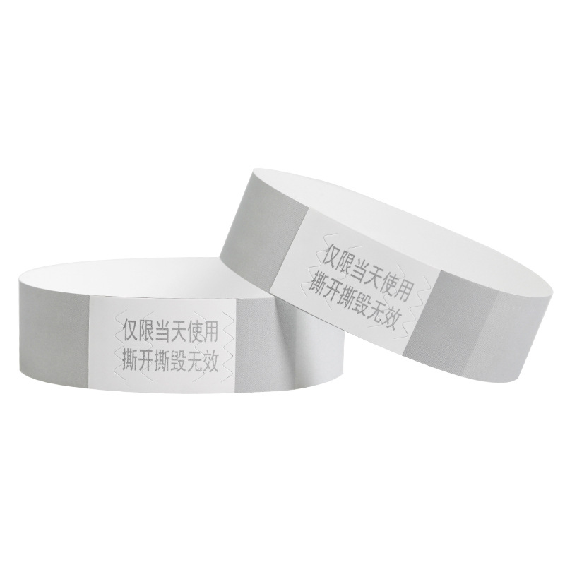 Pulsera desechable parque infantil Parque de Atracciones pulsera de papel sintético pulsera de papel DuPont