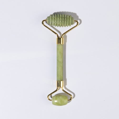 Xiuyu massage roller manufacturer supplies green jade single-headed double-headed jade roller facial jade beauty device