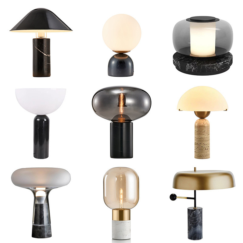 Nordic Simple Post-modern Light Luxury Marble Table Lamp High-class Living Room Glass Designer Bedroom Bedside Lamp Nordic Simple Post-modern Light Luxury Marble Table Lamp High-class Living Room Glass Designer Bedroom Bedside Lamp