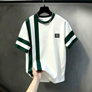 亚马逊跨境2026欧美3D数码印花夏季男士定制休闲圆领T恤宽松百搭