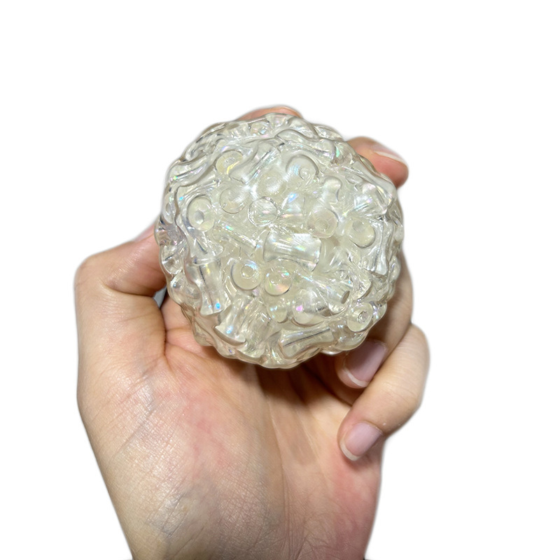 Decompression and venting transparent handmade ball pinch (6cm)