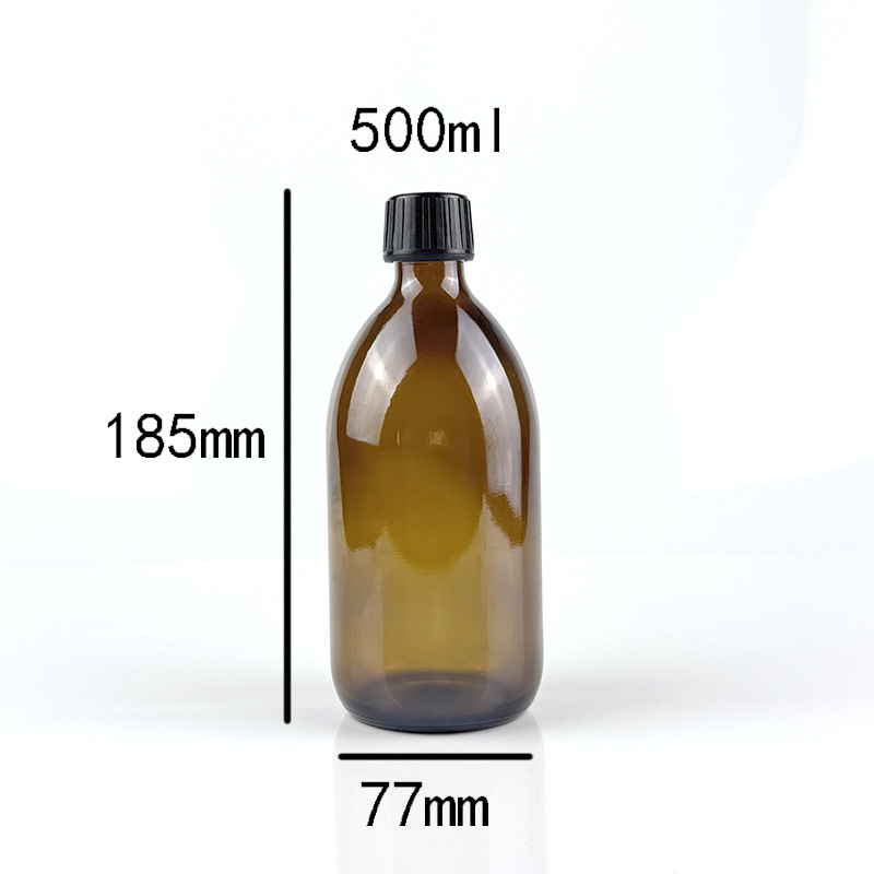 現物卸売り茶色経口液瓶透明遮光薬剤瓶シロップ酵素分注瓶防犯蓋密封瓶|undefined