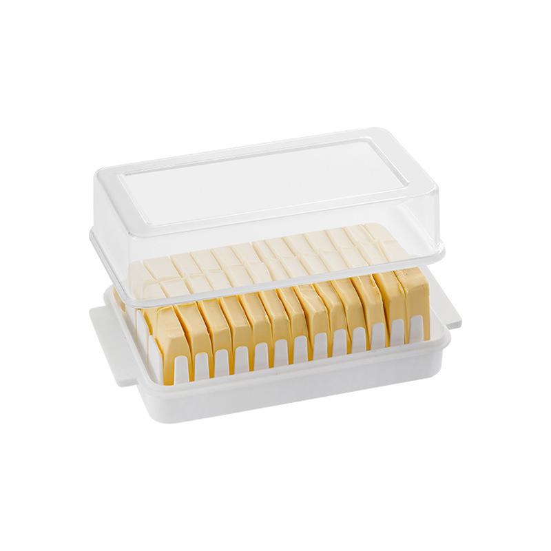 Caja de corte de mantequilla Caja de almacenamiento de alimentos con cubierta Caja de almacenamiento de almacenamiento de queso congelador
