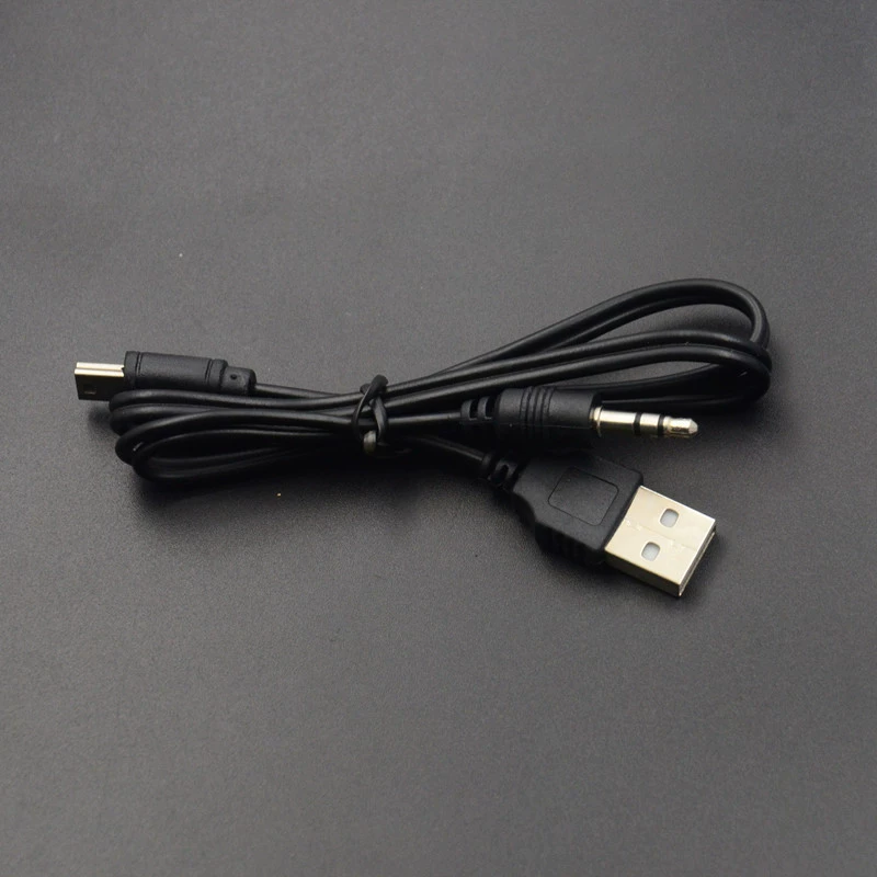Двухрядный аудио кабель mini5p один штекер на два USB к мини 3.5 мм динамик аудио один увод и два кабеля зарядки