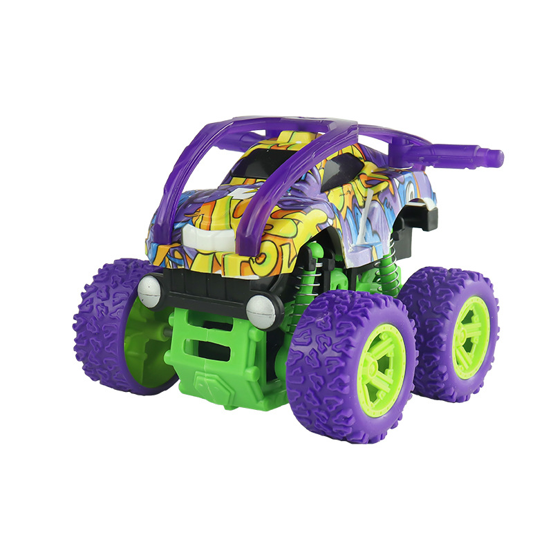 Niños inercia cuatro ruedas todoterreno niños dibujos animados trucos rodando juguetes para bebés regalos al por mayor