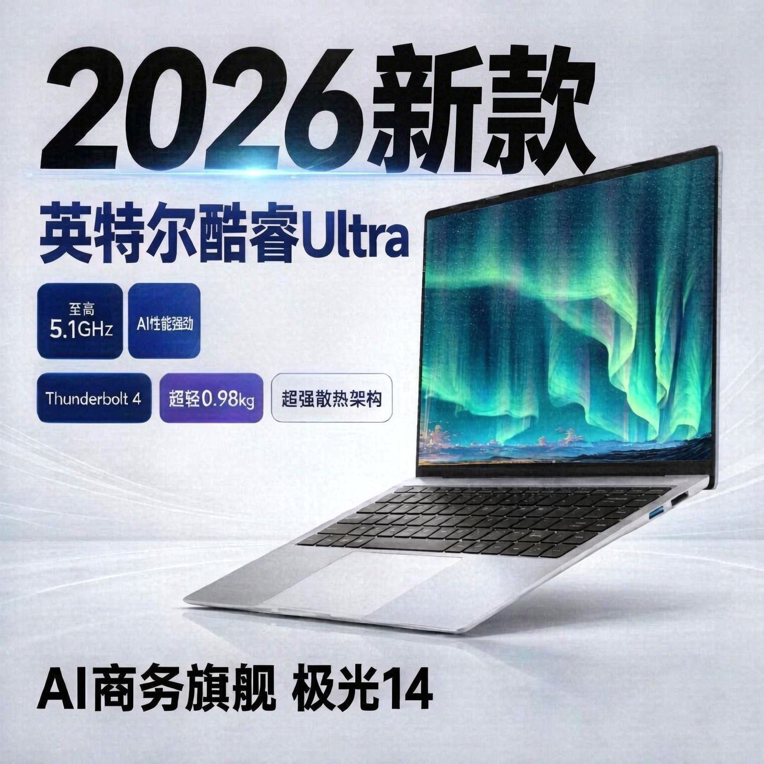 2026 New Model 14inch Ai Laptop Ultrai7/i9 High-performance Thin And...