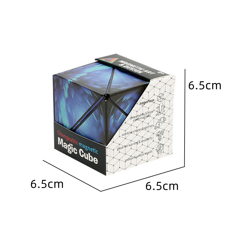 Cubo mágico geométrico magnético 3D, rompecabezas tridimensional, juguete versátil para aliviar el estrés, cubo para niños, juguete para aliviar el estrés