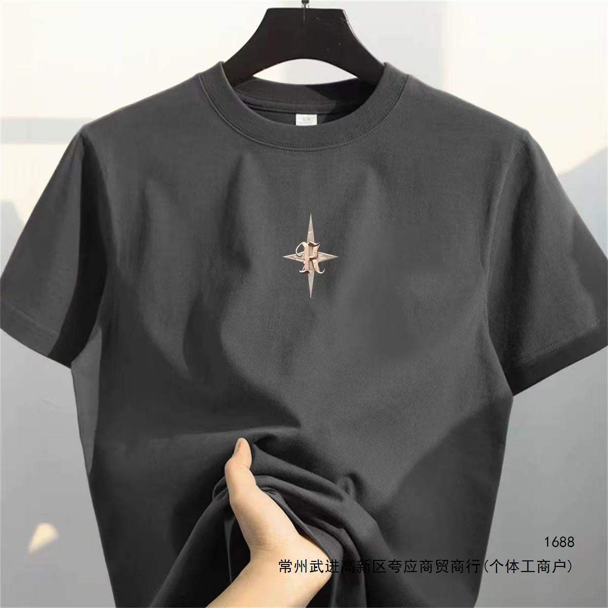 Overseas order overstock ~ Label removed, withdrawn, American trendy brand niche loose-fitting pure cotton short-sleeved T-shirts for men and women.