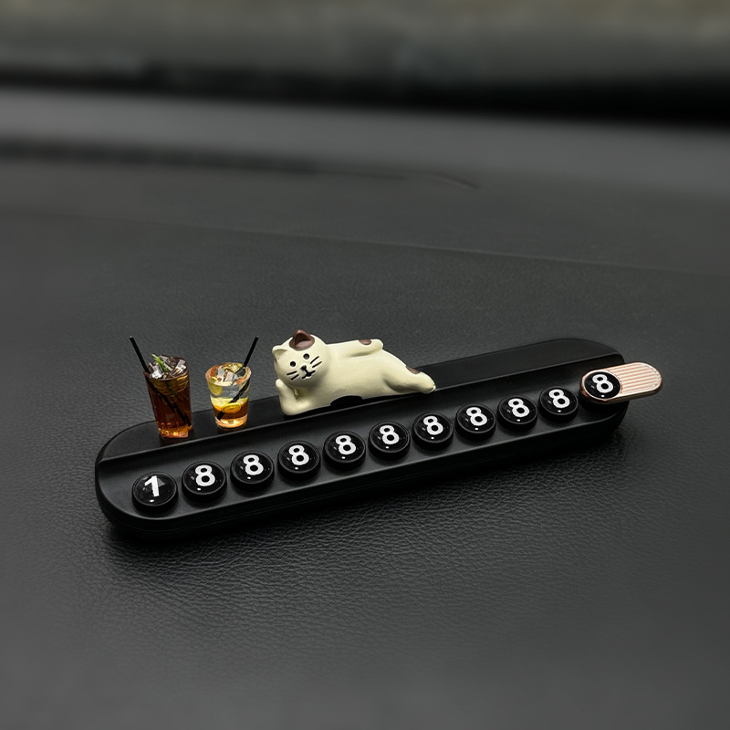 Tarjeta de teléfono móvil de coche, placa de estacionamiento, placa de matrícula temporal de coche, placa de matrícula de coche creativa, decoración de serie