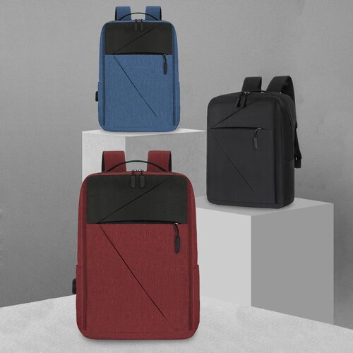  Wholesale Oxford Cloth Three-Piece Set Business Commuting Laptop Bag with USB Charging Large Capacity Dual Shoulder Men's Bag