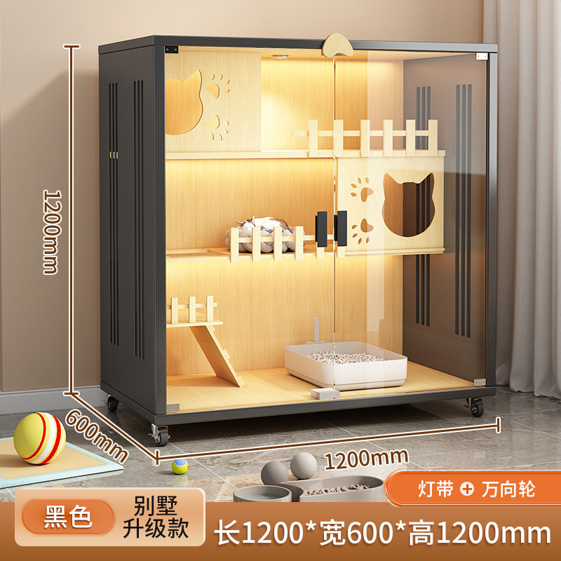 デュプレックスロフト多層猫ヴィラ猫ハウス猫キャビネット特大フリースペース高級家庭用屋内超大容量猫|undefined