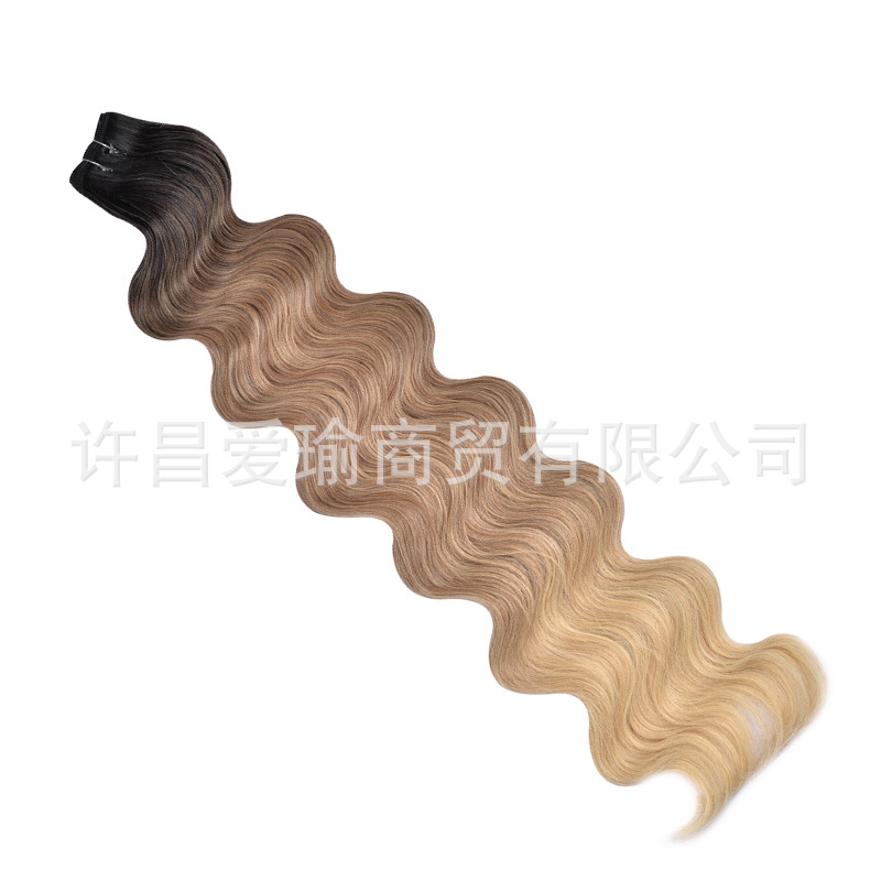 Perucas de seda de alta temperatura importadas, cortinas de cabello de fibra sintética, cortinas de cabello, extensiones de cabello image 19