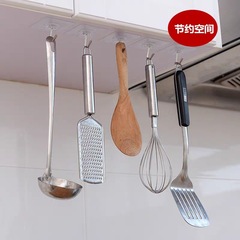 No punching transparent hook multifunctional household wall traceless sticky hook strong hook behind kitchen bathroom door