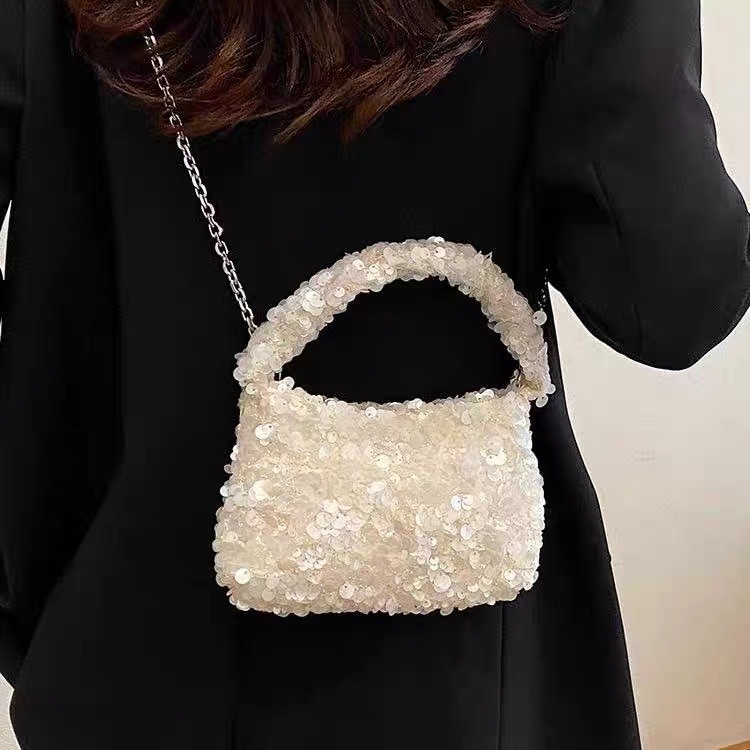 Sequin Shoulder Bag For Women, Versatile Crossbody Evening Handbag_voghion.com