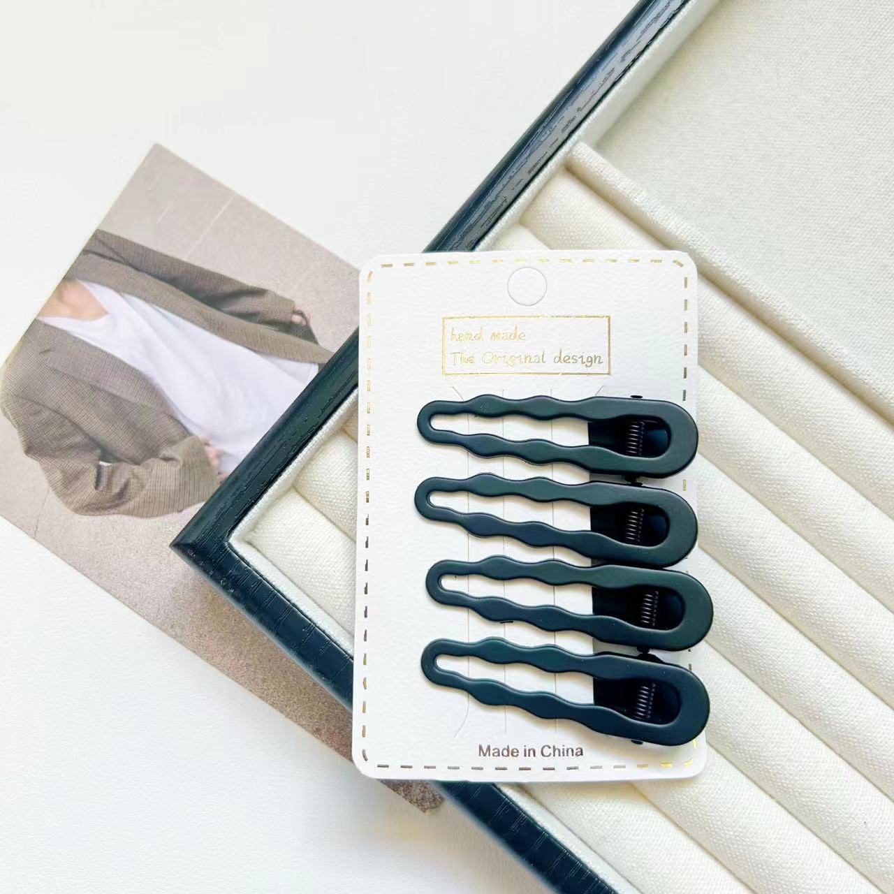 Clipe de pelo negro esmerilado simple nuevo clip de pelo sin marcas rotas silla clip de pelo de boca de pato clip de pelo accesorio clip de pelo lateral clip bb clip