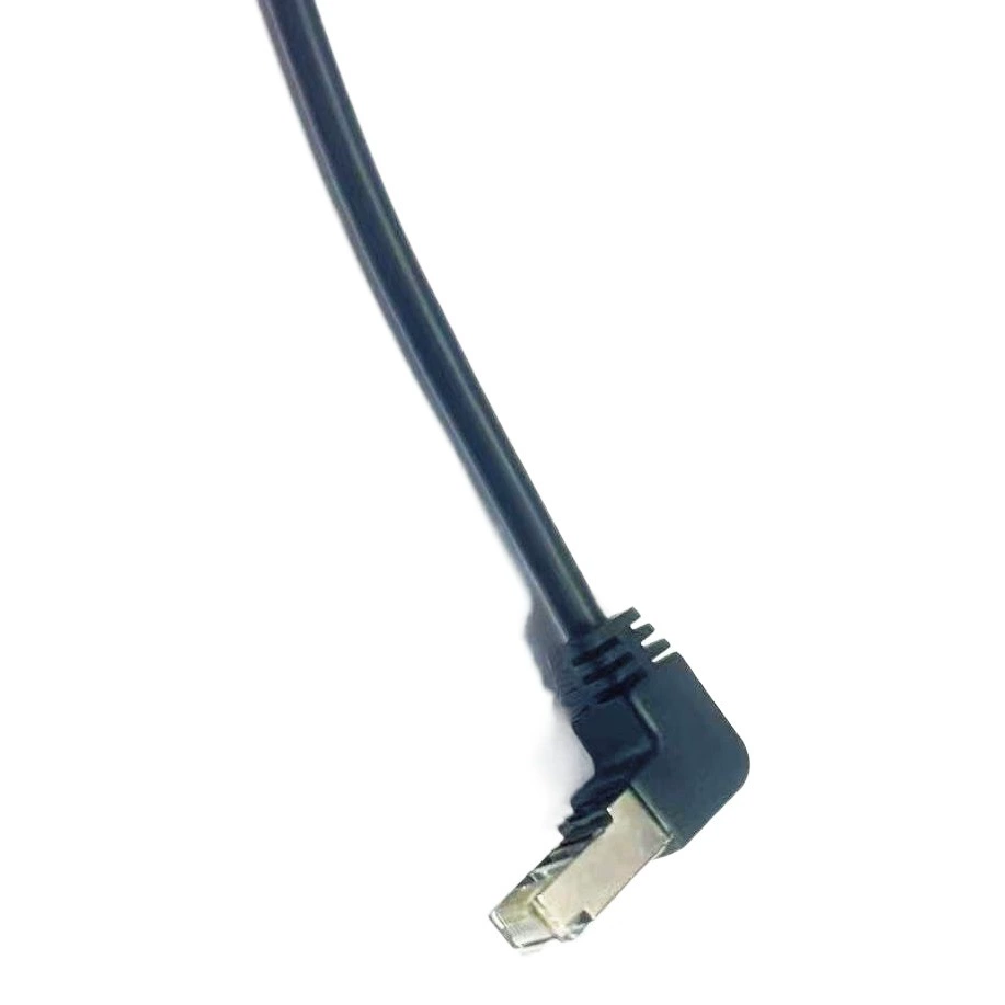 Удлинитель сетевого кабеля с отверстием для ушного винта может быть закреплен вверх и вниз влево и вправо на изгиб 90 градусов Мужской локоть RJ45 к женщине