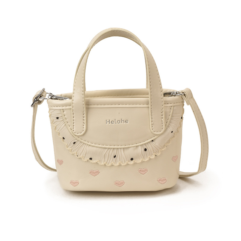 Amor extranjero en relieve, bolsas de cestas para niños y niñas, bolsas de mano de encaje dulce coreana, nuevas bolsas de niños transfronterizas