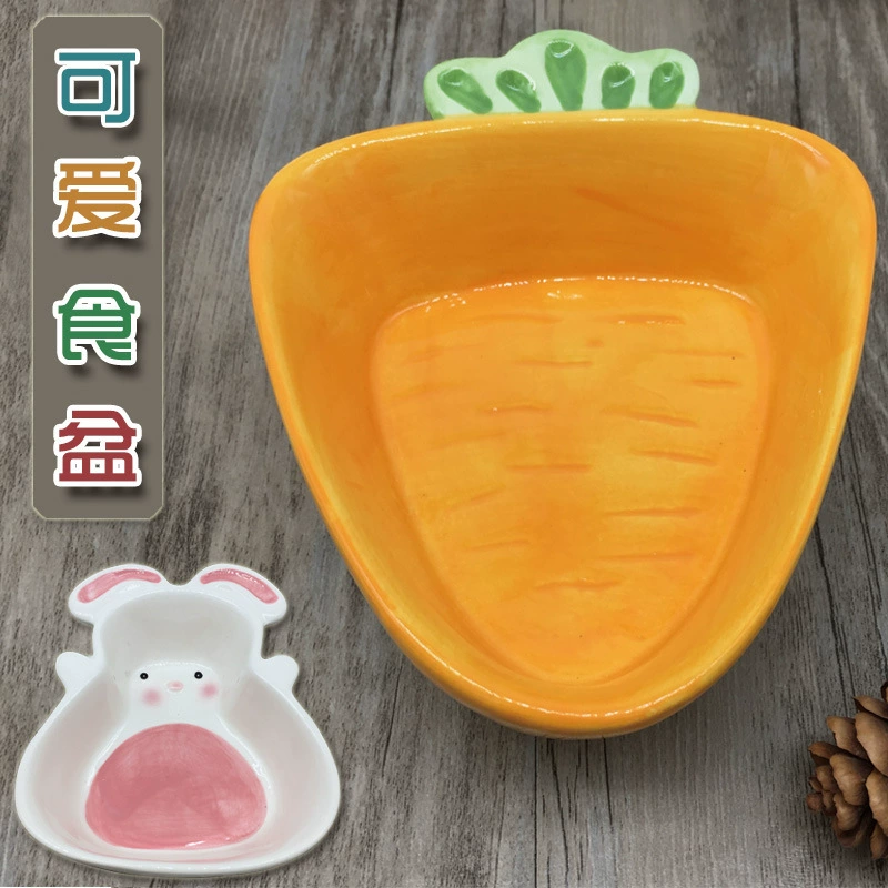 Креативная миска для корма для моркови с защитой от опрокидывания кролика Шиншилла универсальная керамическая коробка для еды с героями мультфильмов