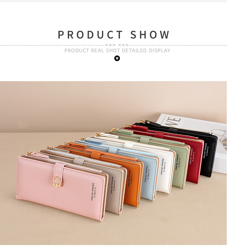 Women's Solid Color Pu Leather Hidden Buckle Wallets display picture 10