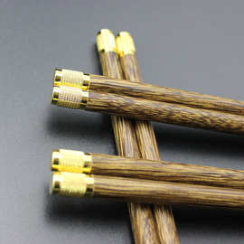 可换头火锅筷通用鸡翅木可拆分筷柄一次性筷头替换筷子原木木纹