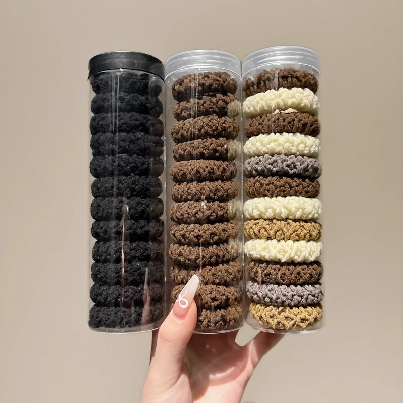 Corda de cabello gruesa de alta elasticidad para mujeres no lastiman el cabello anillo de cabello de alta cola de caballo banda de goma de cabello para adultos