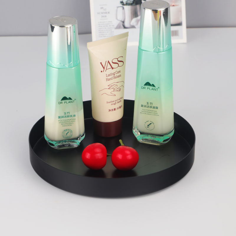 Disco negro bandeja de metal Placa de almacenamiento decoración Placa de joyería placa redonda Placa de fruta Placa de almacenamiento de artesanía