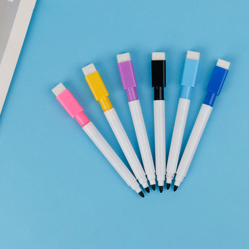 Factory direct selling whiteboard pen with brush, water-based marker, erasable and printable LOGO, high-quality color, easy-to-erasing gift