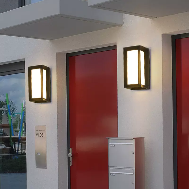 led户外壁灯简约现代防水ABS过道入户花园阳台露台室外墙庭院灯
