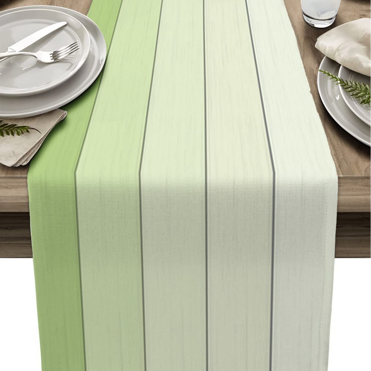 Lino a rayas corredor de mesa Amazon madera grano tela Toalla de mesa mantel decorativo aislamiento antideslizante estera de mesa estera de la tabla de impresión image 28