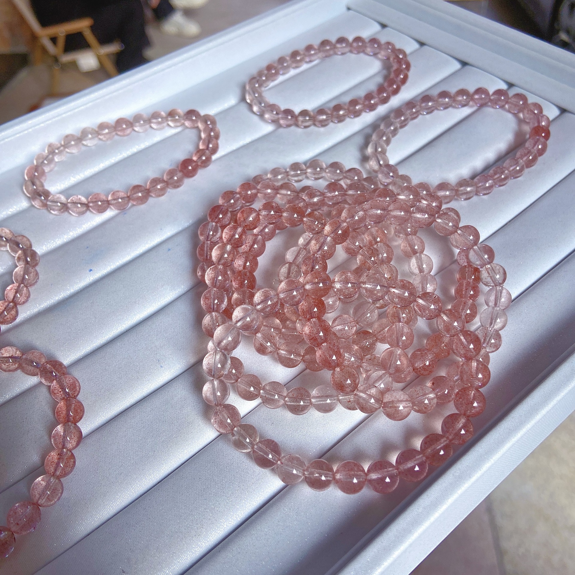 White crystal, bracelet, gradient
