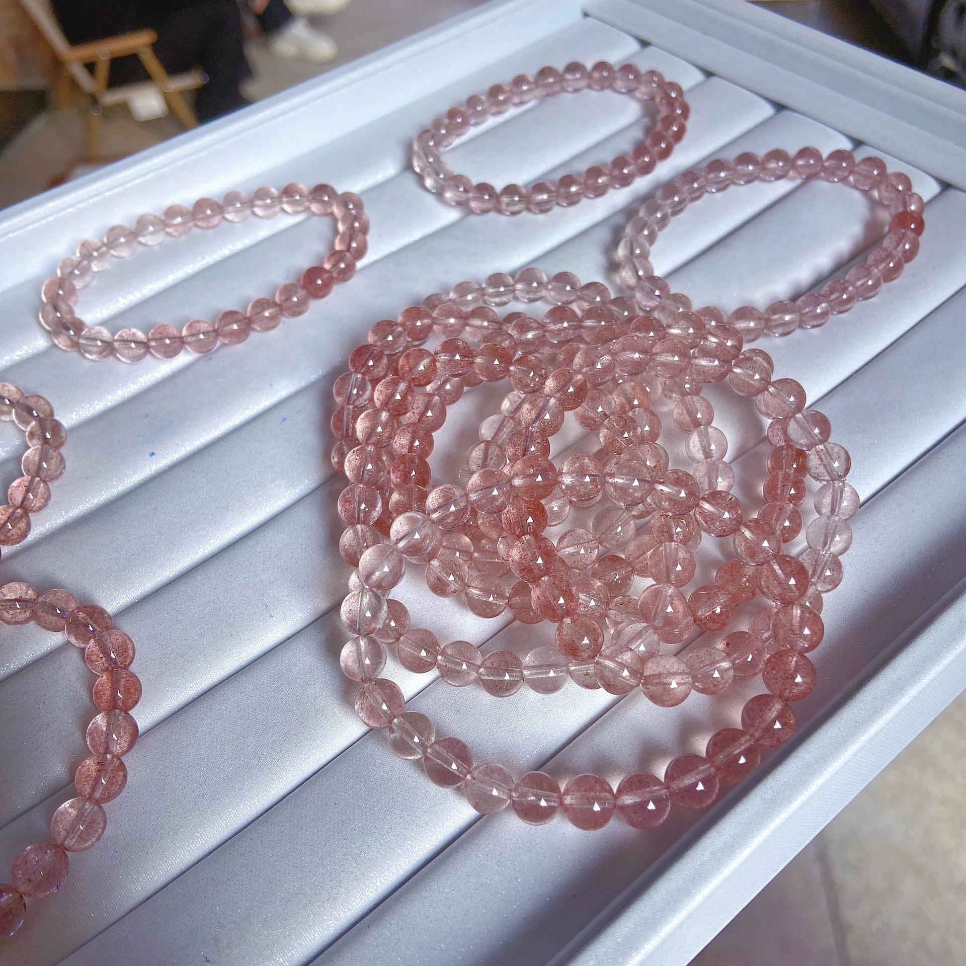 White crystal, bracelet, gradient