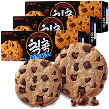 韓國進口樂天巧克力曲奇餅干120g軟曲奇甜趣夾心點心辦公休閑零食