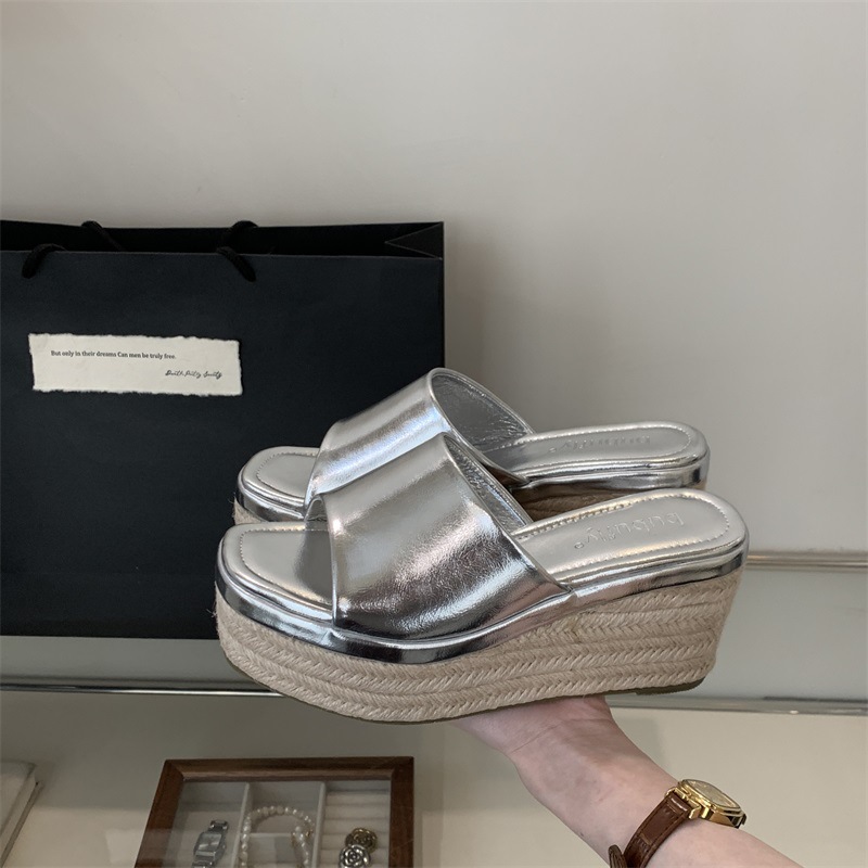 Summer sandals wedge heel platform open toe