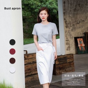 New Half-length Short Extra-large Thickened Wear-resistant Chef Apron Korean Style Fashion Working Kitchen Printing Apron