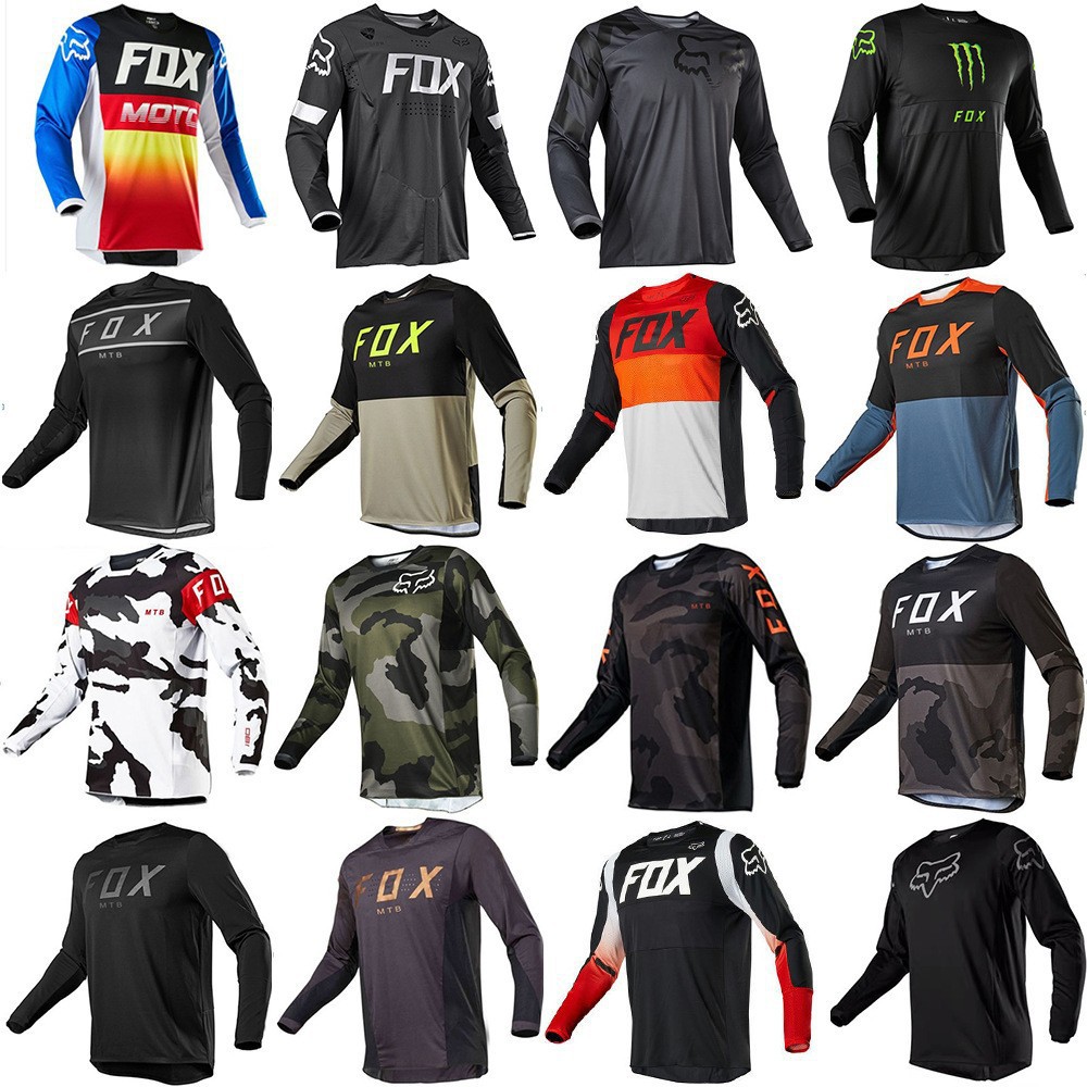 Fox Downhill Clothing Mountain Bike Cycling Clothing Men's and Women's Long-Sleeved Tops Summer Off-Road Motorcycle Racing Clothing Downhill Clothing