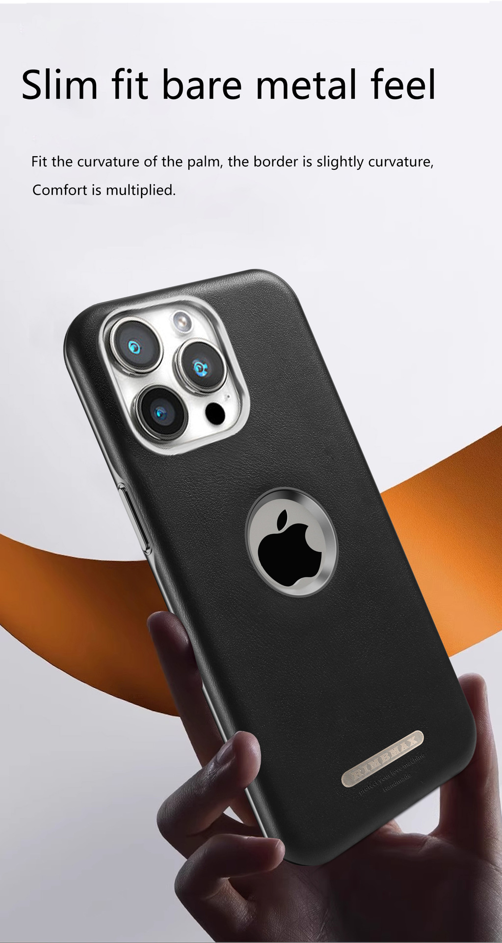 Ốp lưng da từ tính chống rơi cho iPhone 16 Pro Max, 15, 14 họa tiết sáp dầu cao cấp — màu đen quý phái, quý ông màu xanh, Màu nâu thanh lịch, nâu mocha chi tiết 2