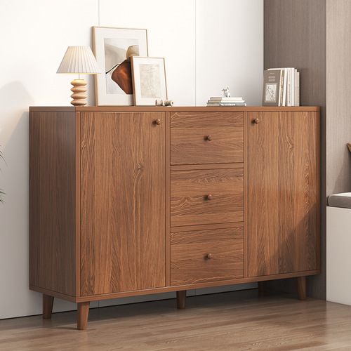 Sideboard living room storage locker log Japanese kitchen home wall cabinet small furniture simple cupboard