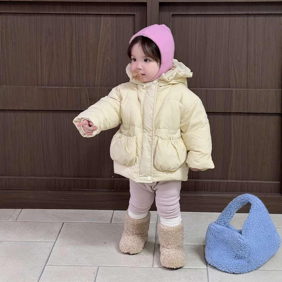 Invierno de niños abrigos de algodón de invierno de niñas con capuzas de algodón coreano ropa infantil de algodón caliente ropa de invierno